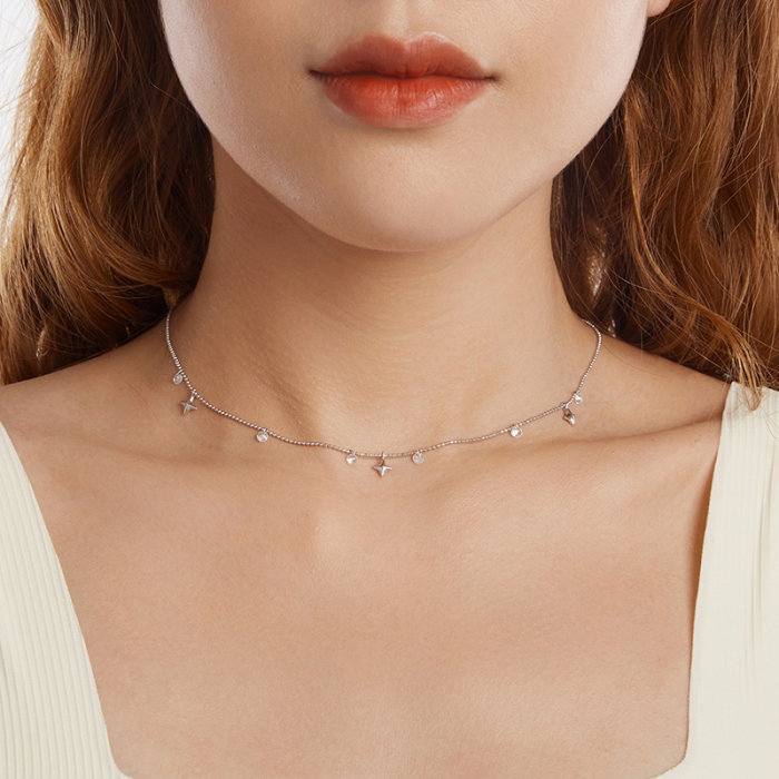 Colier argint stelute si zirconii [6]
