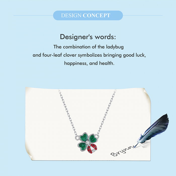 Colier argint trifoi cu 4 foi si gargarita [10]