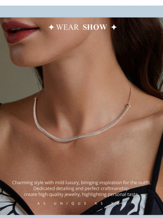 Colier argint choker reglabil [15]