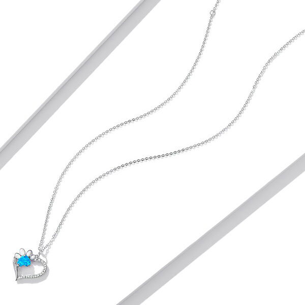 Colier argint urmele inimii [5]