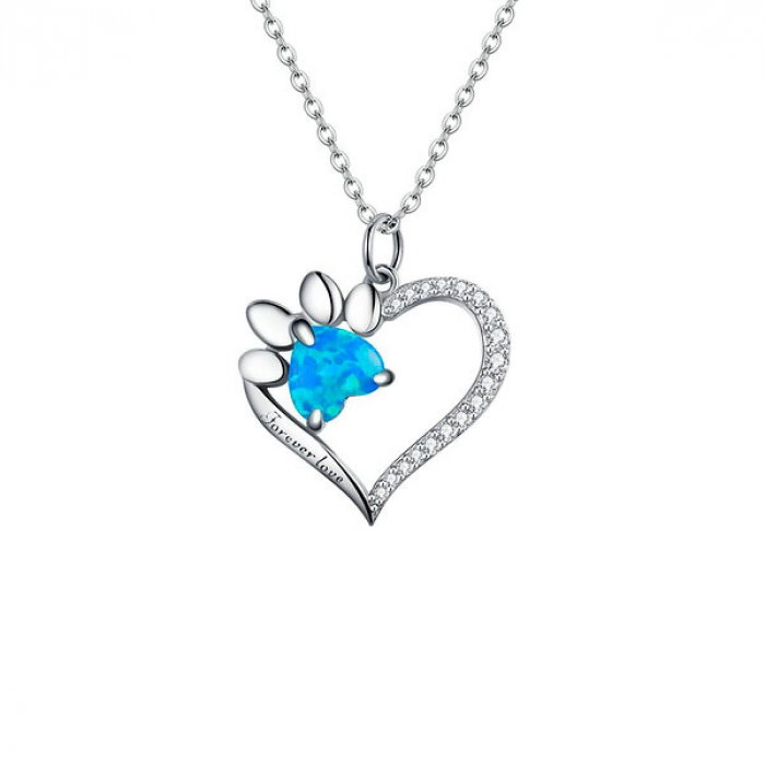 Colier argint urmele inimii [1]