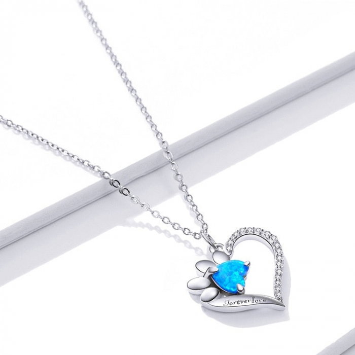 Colier argint urmele inimii [4]