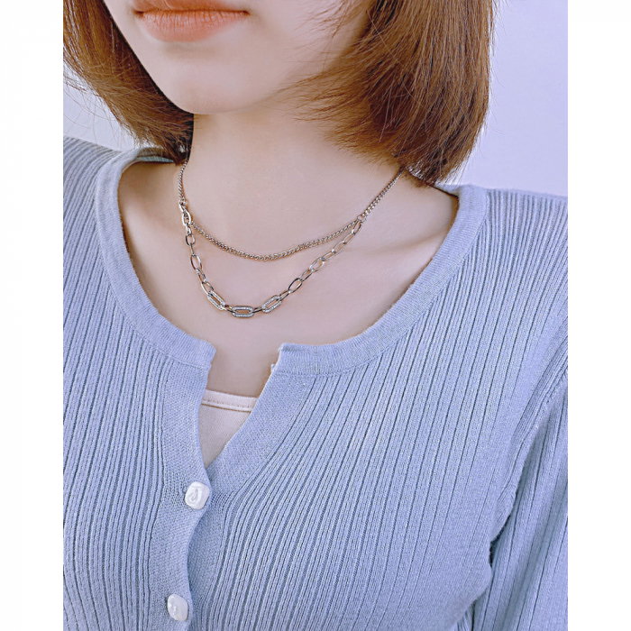 Colier din inox cu 2 lantisoare [9]