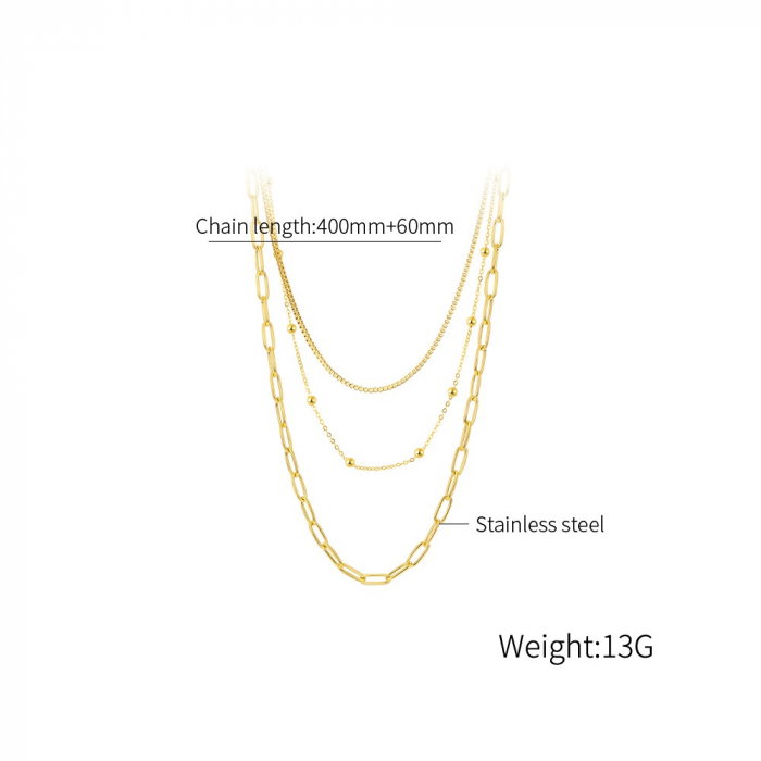 Colier din inox cu 3 lantisoare [5]