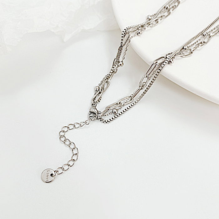 Colier din inox cu 3 lantisoare [4]