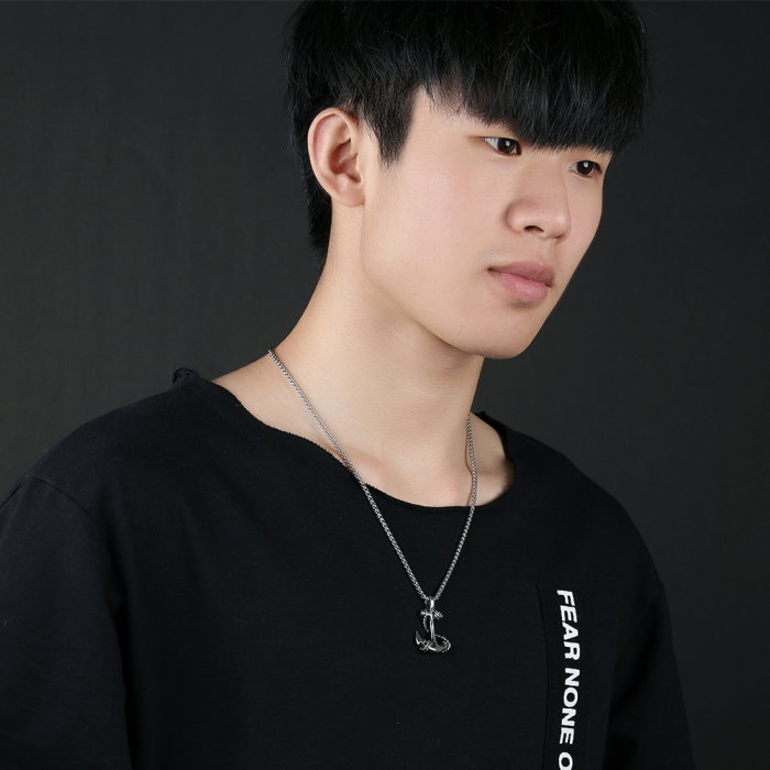 Colier inox ancora 55 cm [6]