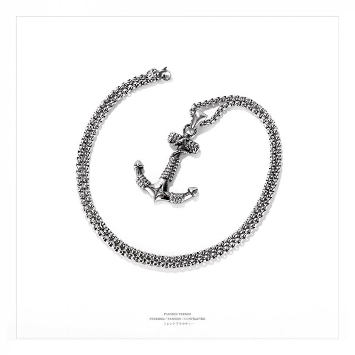 Colier inox ancora 55 cm [15]