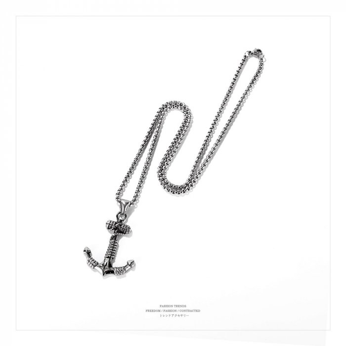 Colier inox ancora 55 cm [14]