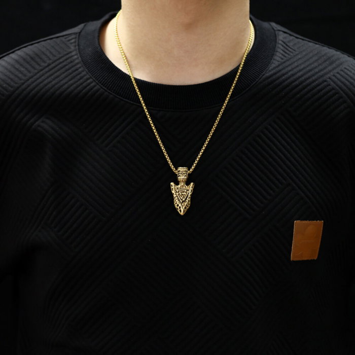 Colier inox auriu Viking 55 cm [2]