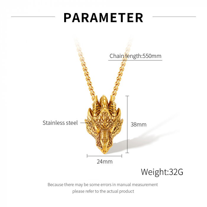 Colier inox cap de dragon [9]