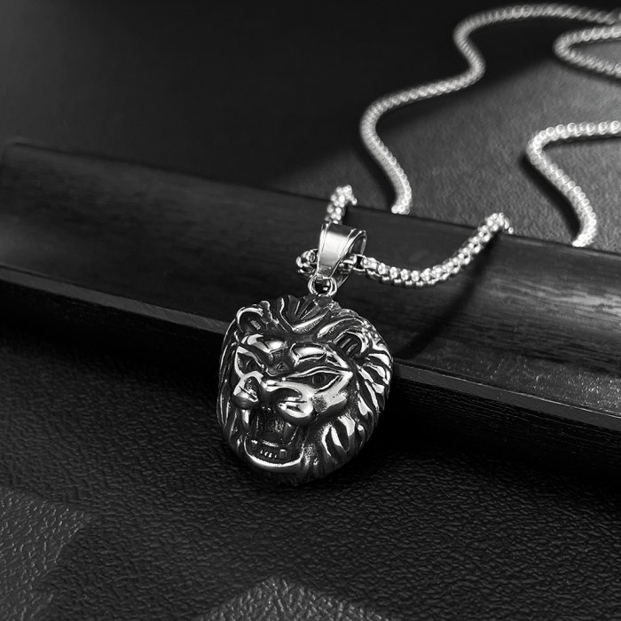 Colier inox Cap de Leu – Simbol al Puterii și Curajului [3]