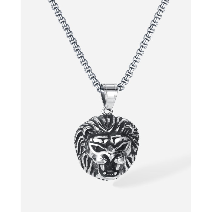 Colier inox Cap de Leu – Simbol al Puterii și Curajului [15]