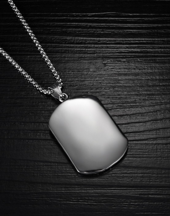 Colier inox placuta cu cap de lup [5]