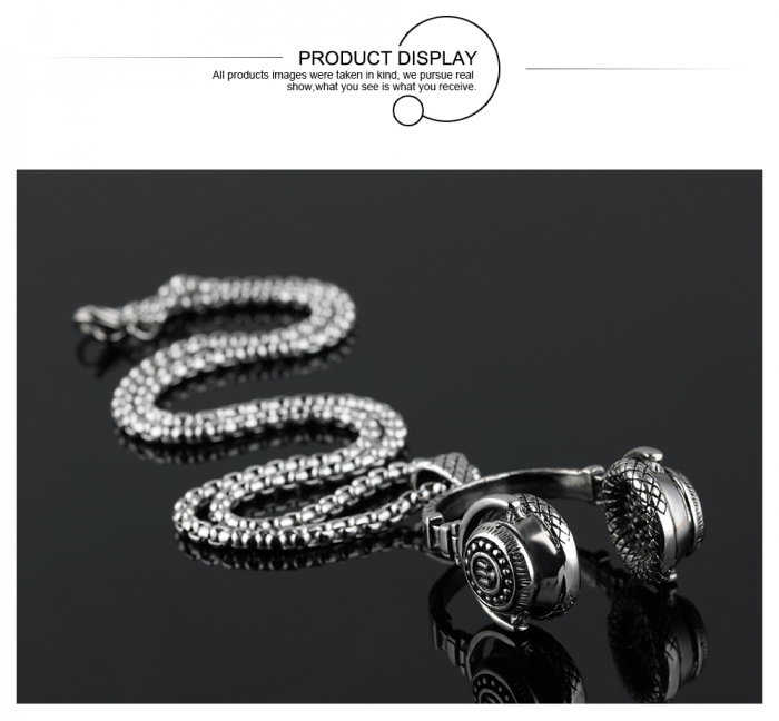 Colier inox casti audio 60 cm [7]