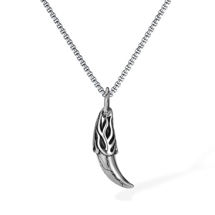 Colier inox Colț Tribal – Simbol al Forței și Instinctului Primar [1]