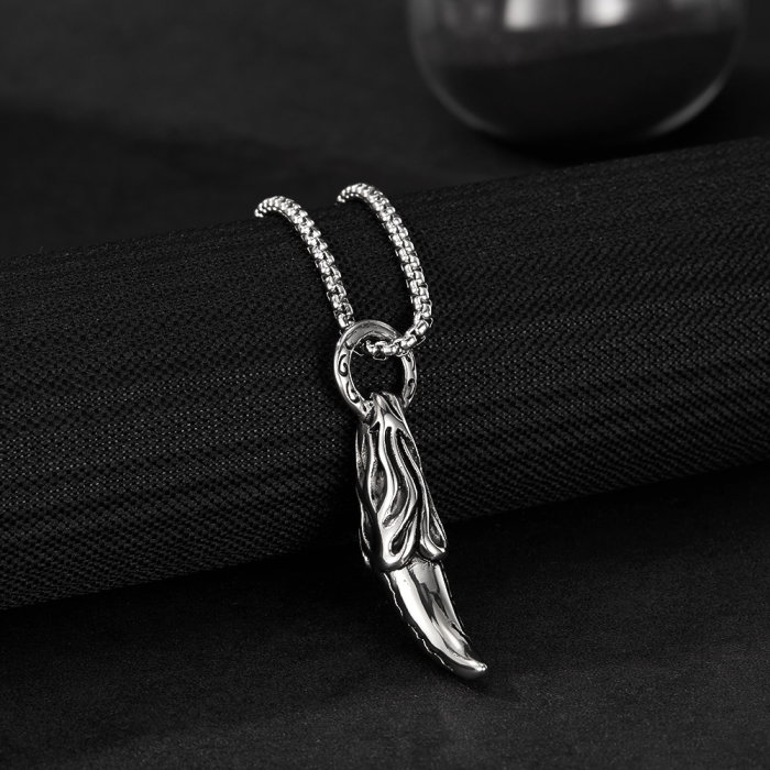 Colier inox Colț Tribal – Simbol al Forței și Instinctului Primar [4]