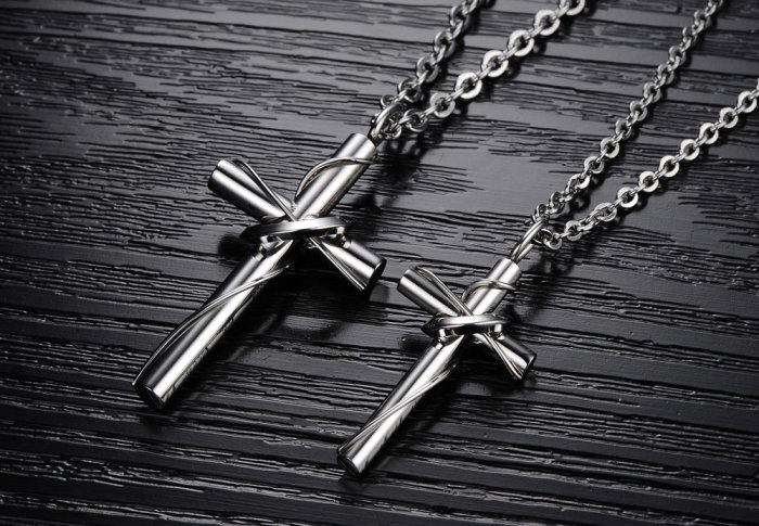 Colier inox cruce 50 cm [6]