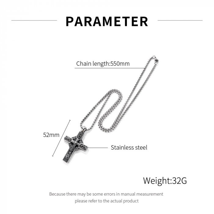 Colier inox cruce 55 cm [6]
