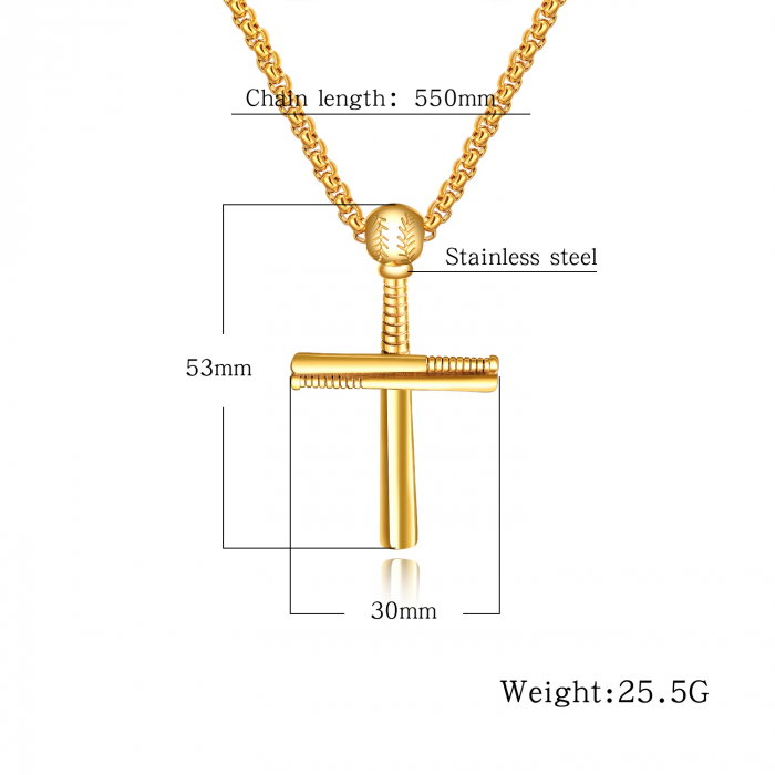 Colier inox cruce 55 cm [7]