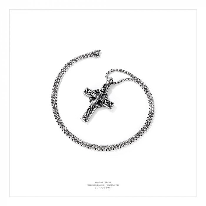 Colier inox cruce 55 cm [15]