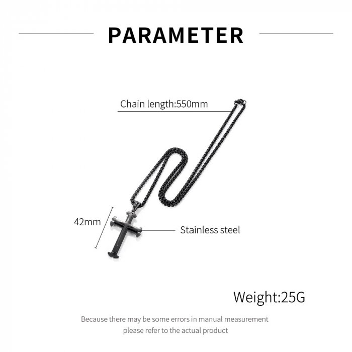 Colier inox cruce 55 cm [4]