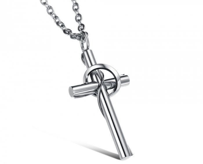 Colier inox cruce 55 cm [1]