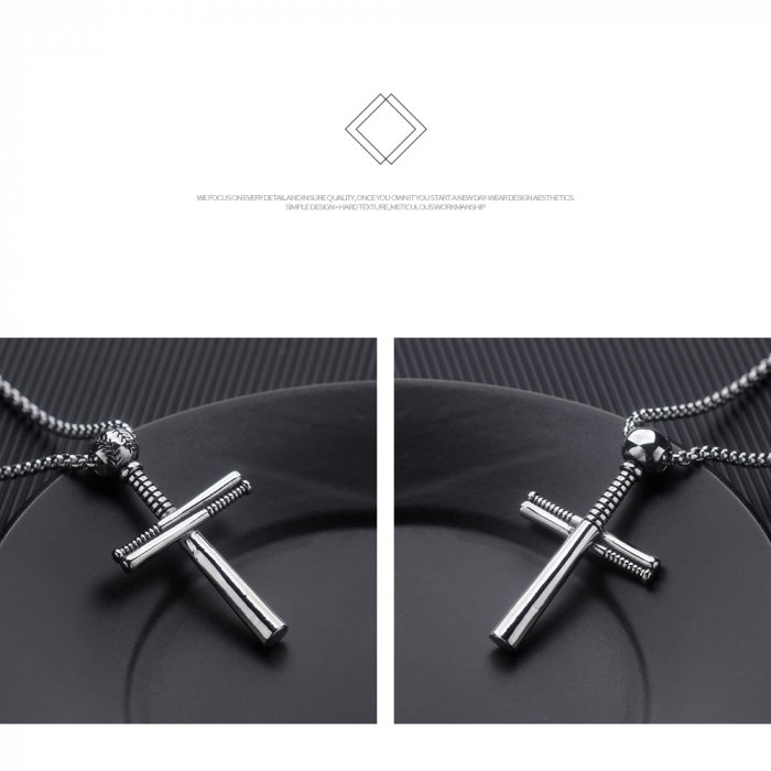 Colier inox cruce 55 cm [5]