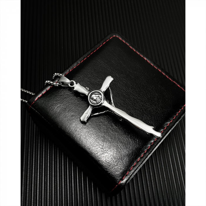 Colier inox crucifix 70 cm [14]
