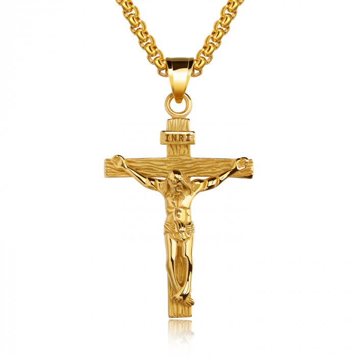 Colier inox crucifix 60 cm [1]