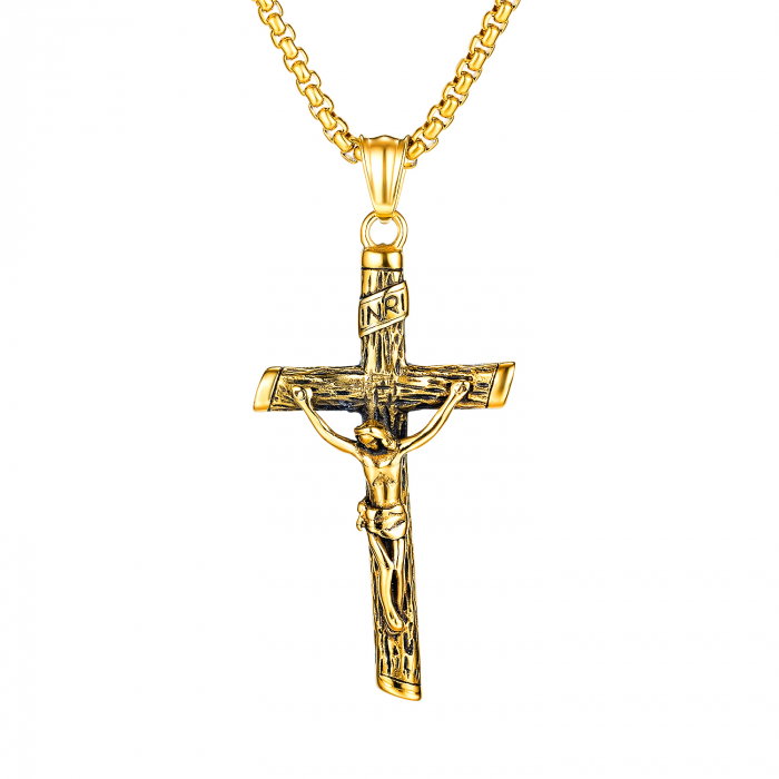 Colier inox crucifix 55 cm [1]
