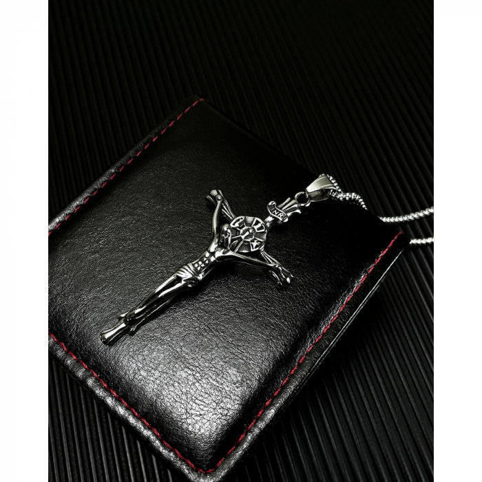 Colier inox crucifix 55 cm [10]
