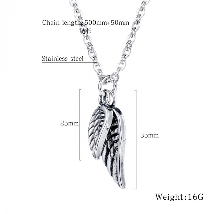 Colier inox cu Aripi de Inger [5]