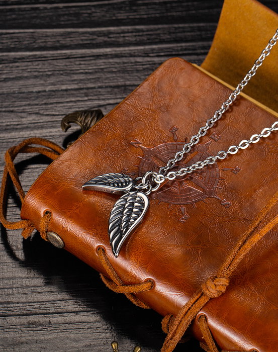 Colier inox cu Aripi de Inger [6]