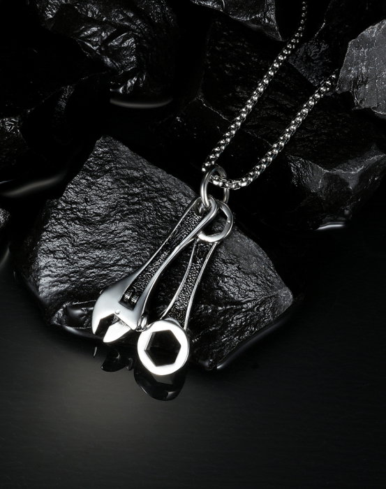 Colier inox cu chei 55 cm [7]