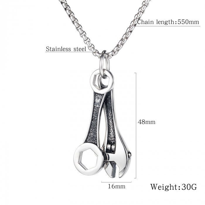 Colier inox cu chei 55 cm [8]