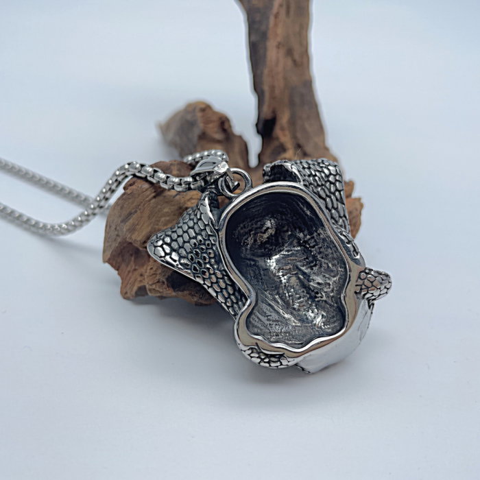 Colier inox cu craniu [5]