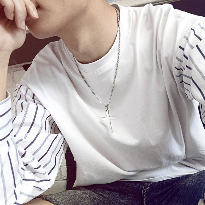 Colier inox cu cruce stilizata [3]