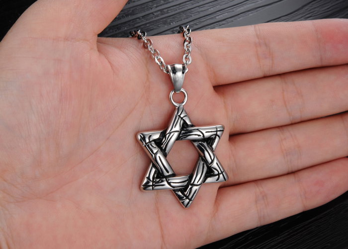 Colier inox cu Steaua lui David [6]