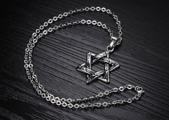 Colier inox cu Steaua lui David [9]