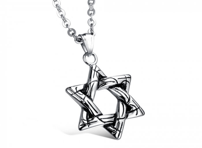 Colier inox cu Steaua lui David [8]