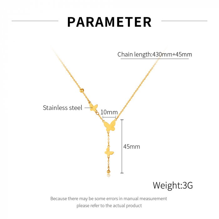 Colier inox cu fluturasi [12]