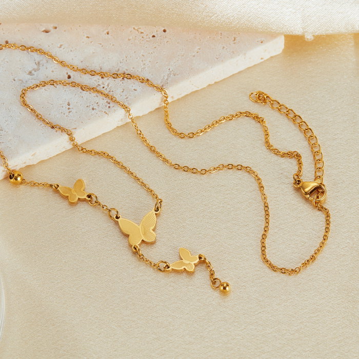 Colier inox cu fluturasi [10]