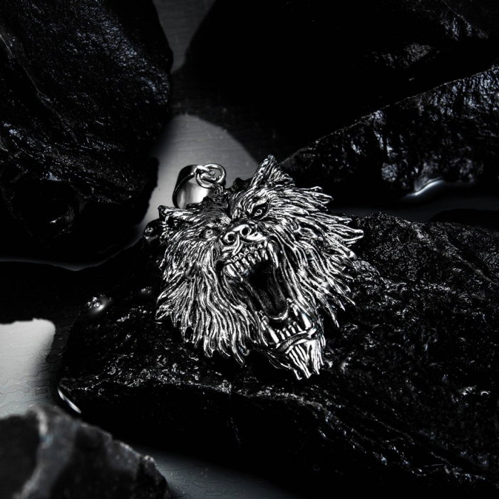 Colier inox cap de lup [6]