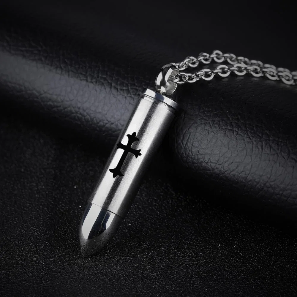 Colier inox cu glont [2]