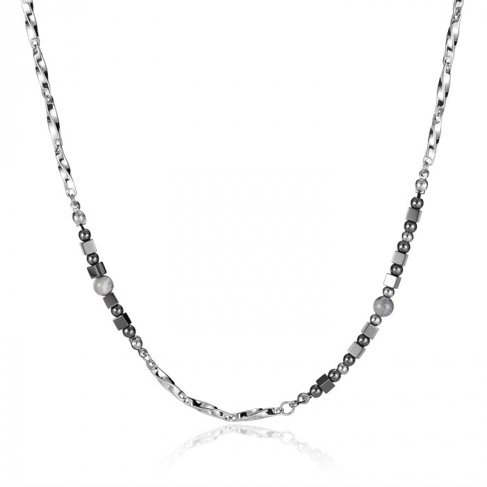 Colier inox cu hematite [1]
