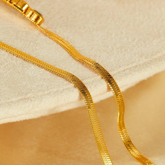 Colier inox cu inimioare verzi [5]