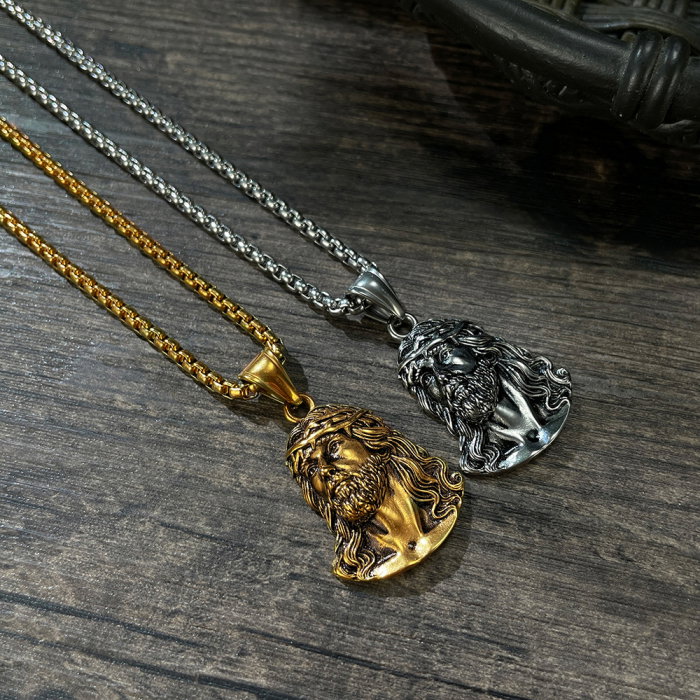 Colier inox cu Isus [7]