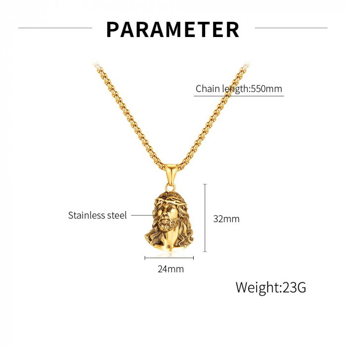 Colier inox cu Isus [8]