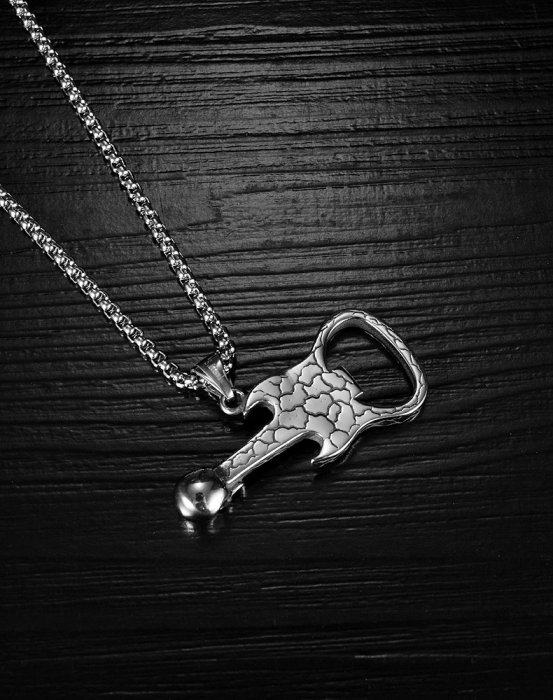 Colier inox cu Chitara si Desfacator Bere [5]