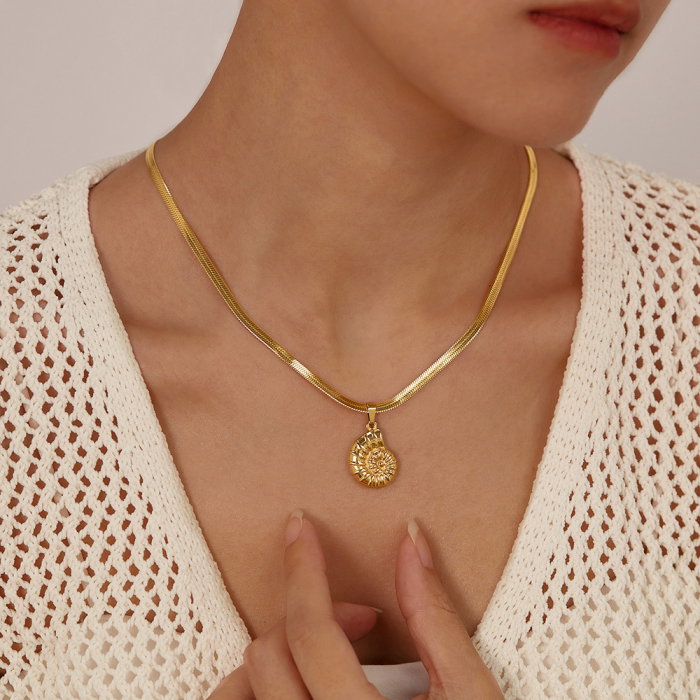 Colier inox cu melc de mare [7]